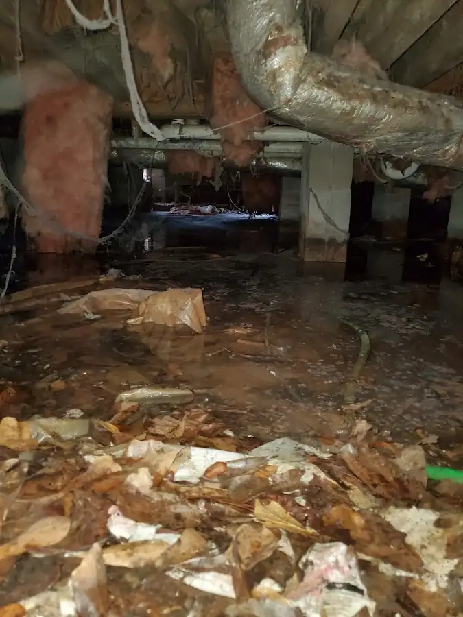 Crawl space flood assessment for Commercial Water Damage Restoration in Pottsville