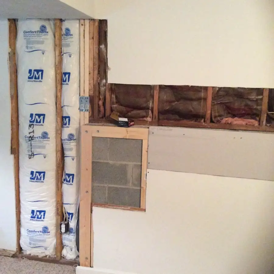 Wall insulation replacement during Contents Cleaning & Restoration in Pottsville
